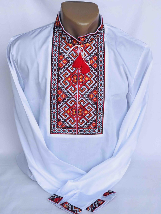 Вишиванка дитяча, паплін (розміри: зріст 152-170), в упаковці 4 штуки №311326 - Delux 909