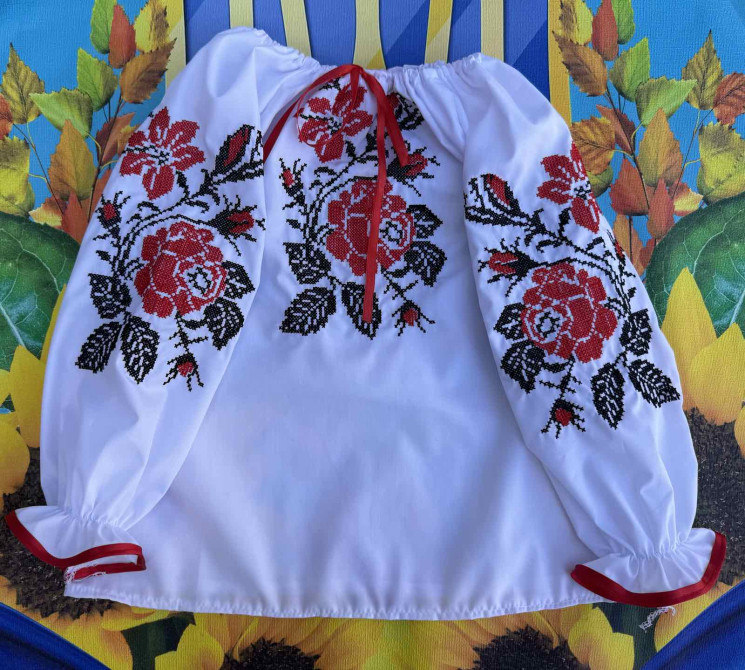 Вишиванка дитяча, паплін (розміри: зріст 92-116), в упаковці 5 штук №309628 - Delux 909