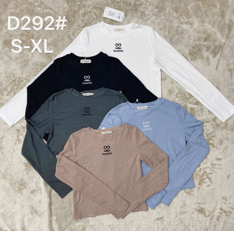 Топ жіночий "D292" котон (Розмір: 40-46) 5 кольорів, в упаковці 4 шт №165824 - 
