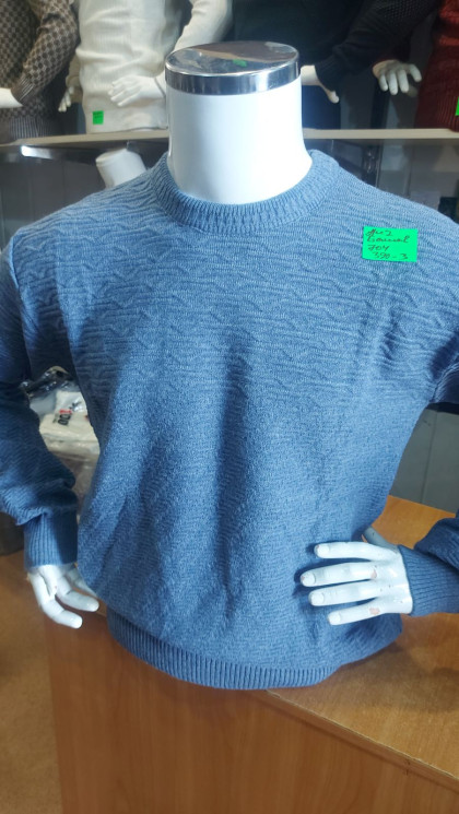 Батник чоловічий Ayz вовна 704(Розмір:2XL-4XL)синього кол в упаковці 3 штук №302182 - Wolf HR1900