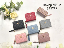 Гаманець жіночий "601-2" шкірозамінник (р: 11*9см) мікс кольорів, в упаковці 6 шт. №365991