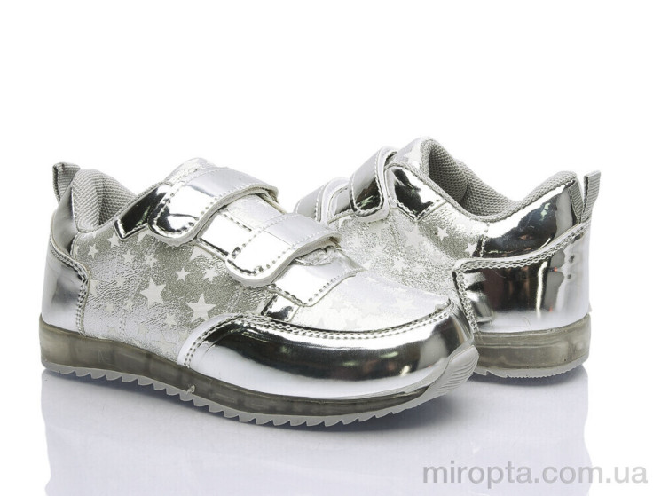 Кросівки 001 silver р: 25-30, в упаковці: 8 пар, купити тільки гуртом - 1198471