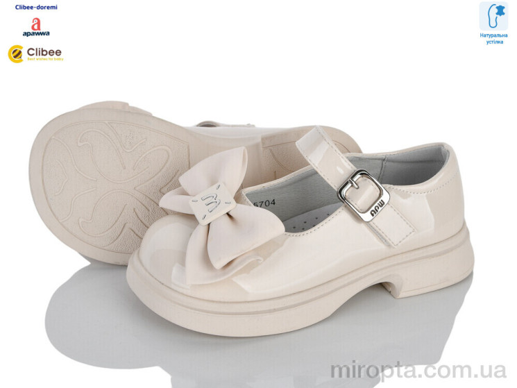 Туфлі AB5704-1 beige р: 25-30, в упаковці: 8 пар, купити тільки гуртом - 1200289