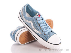 Кеди X-6-1 l.blue р: 35-40, в упаковці: 6 пар, купити тільки гуртом