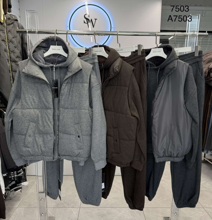 Костюм жіночий вовна на мікрохутрі м.7503 (р:M–XL) 3 кольора в упаковці 3 штуки №764210 - Saint Zel3317