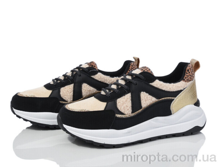 Кросівки 20-1072-1 black-beige р: 36-41, в упаковці: 8 пар, купити тільки гуртом - 987741