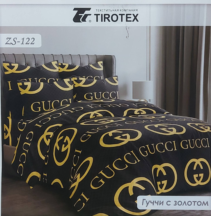 Комплект постільної білизни, бязь, м. Гуччи с золотом (р: полуторний) №335235 - Palma RZ3641