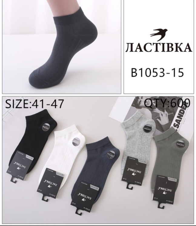 Чоловічі шкарпетки В1053-15, бамбук, (р. 41-47), мікс кольорів, в упаковці 10 пар №322896 - VanKiey 434