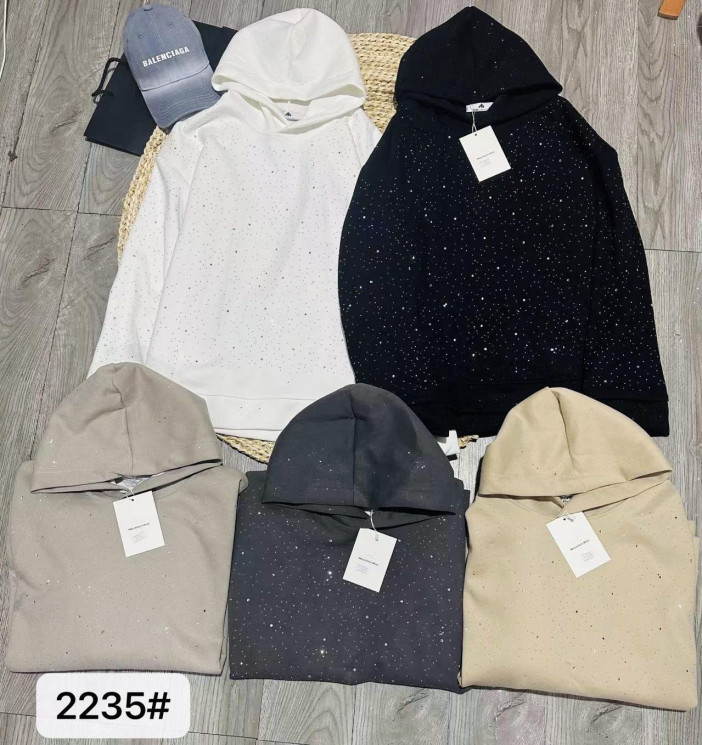 Батник жіночий, трикотаж, фліс, м.2235 (Розмір: L-3XL ), 5 кольорів, в упаковці 4 штуки №319457 - 