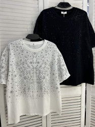 Футболка жіноча "2252" котон (р: one size) 2 кольори, в упаковці 5 шт. №385905