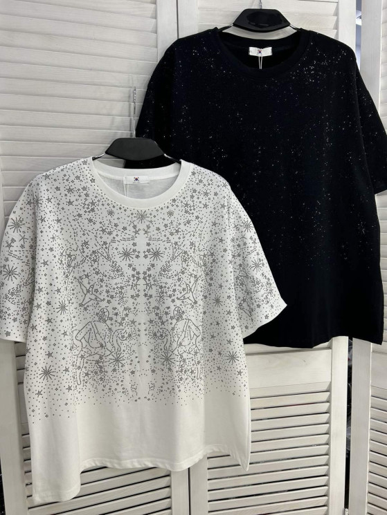 Футболка жіноча "2252" котон (р: one size) 2 кольори, в упаковці 5 шт. №385905 - Mercury SE927
