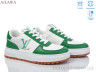 Кросівки 2056 white-green р: 36-41, в упаковці: 8 пар, купити тільки гуртом - 963370