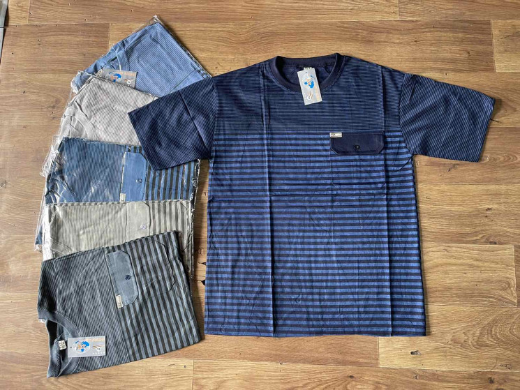 Футболка чоловіча "T5" трикотаж (Розмір: XL-4XL) упаковці 6 штук різного кольору №158949 - Dasha SER2146_SE1030 