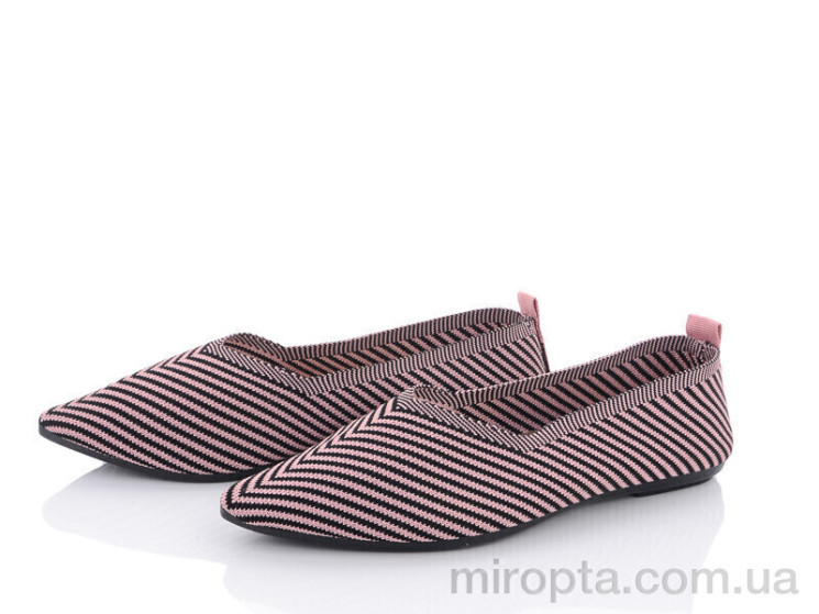 Балетки 45-91 pink-black р: 36-41, в упаковці: 8 пар, купити тільки гуртом - 608138