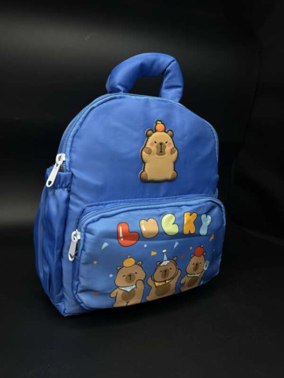 Дитячий рюкзак Lucky з капібарою синій м.25-605 (25*22 см) №760374 - Amsterdam HR277