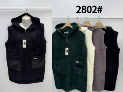 Жилетка жіноча, альпака, м.2802 (р. 58-60 ), мікс кольорів, в упаковці 5 штук №347239