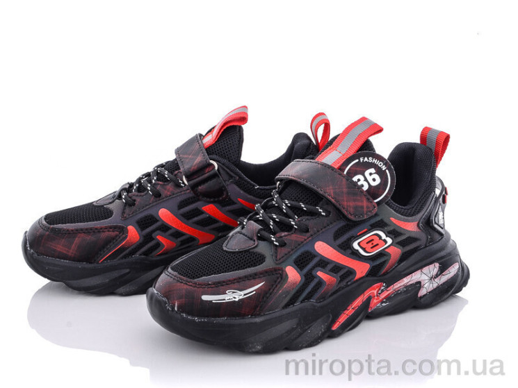 Кросівки G19(5015) black-red р: 32-37, в упаковці: 6 пар, купити тільки гуртом - 758408
