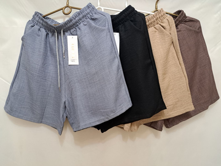 Шорти жіночі, льон, м.532 (Розмір: M-XL), мікс кольорів, в упаковці 6 штук №327544 - Hang SE641