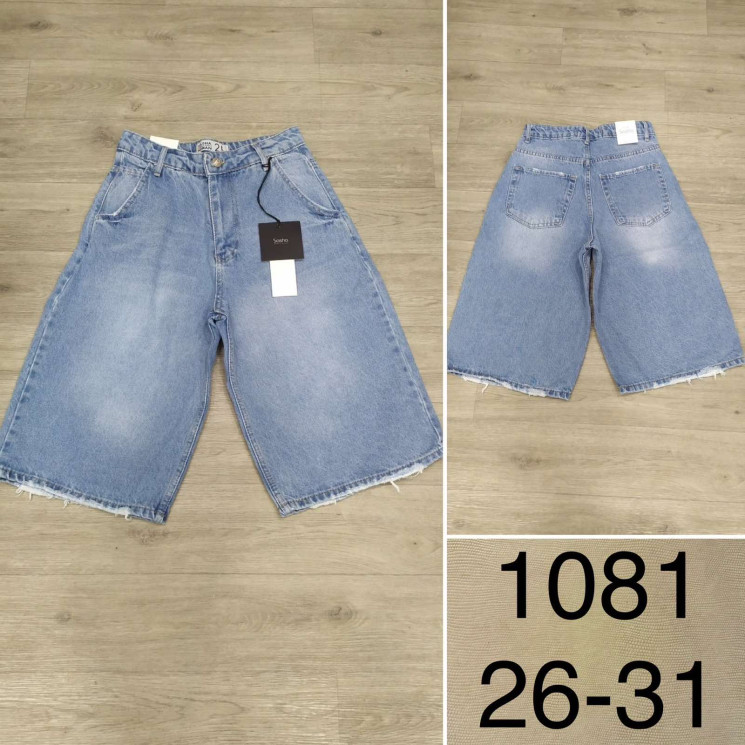 Джинсові Шорти жіночі Бермуди, м.1081, (р: 26-31), в упаковці 6 штук, №751451 - UNO2Uva SER1864