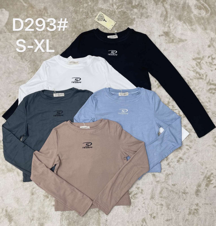 Топ жіночий "D293" котон (Розмір: 40-46) 5 кольорів, в упаковці 4 шт №165826 - 