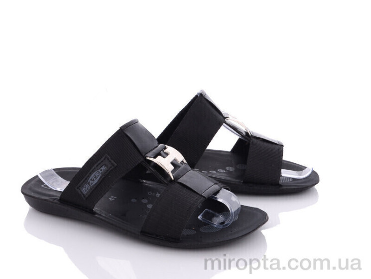 Шльопанці 6-Ш2-9T black р: 41-45, в упаковці: 6 пар, купити тільки гуртом - 821340