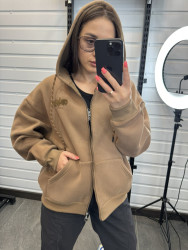 Толстовка жіноча трикотаж Лакоста на флісі м.50143 (Розмір: L-4XL) 5 кольорів в упаковці 5 штук №756453