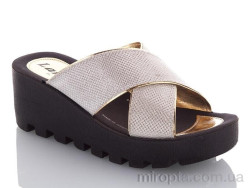 Шльопанці W26-W777-19 white-gold р: 36-40, в упаковці: 6 пар, купити тільки гуртом