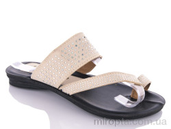 Шльопанці W26-Linda beige р: 36-40, в упаковці: 6 пар, купити тільки гуртом