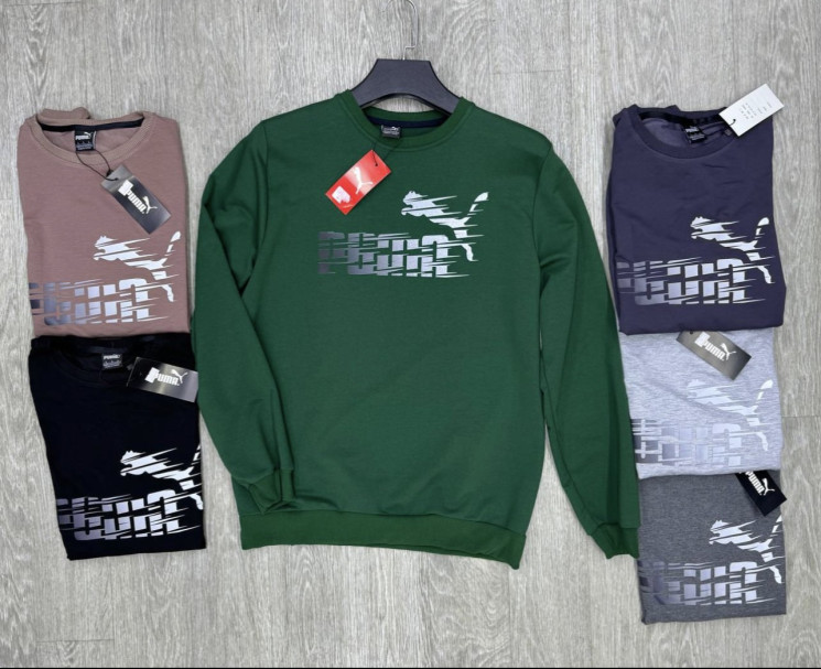 Світшот чоловічий Puma, двохнитка "89" (р: 46-54) 6 кольорів, в упаковці 5 шт. №358643 - Spider