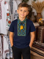 Футболка вишиванка дитяча, кулір (розміри: 116-164), в упаковці 9 штук №348026