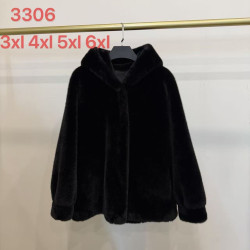 Шуба жіноча, еко хутро, м.3306 (р. 3XL-6XL ), в упаковці 4 штуки №347224