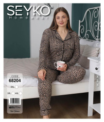 Домашній костюм жіночий, турецький трикотаж, м.68204 (р. 2XL-4XL ), в упаковці 3 штуки №324720