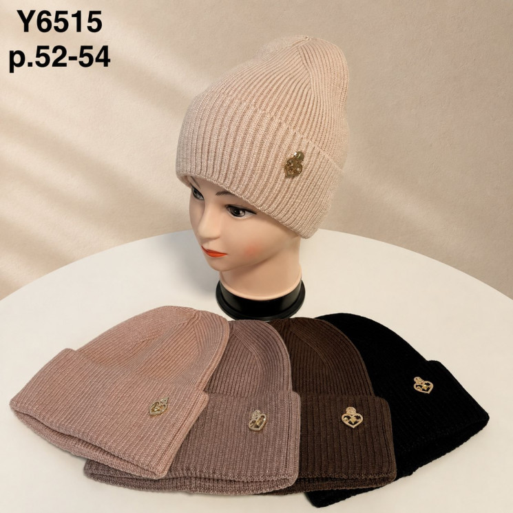 Шапка дитяча "Y6515" віскоза (р: 52-54) мікс кольорів, в упаковці 5 шт. №390338 - Koroleva 470