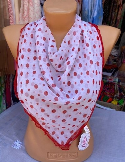 Хустка жіноча, шифон (р: 55*55см) в упаковці 3 шт. №823117 - Kristal BG1224