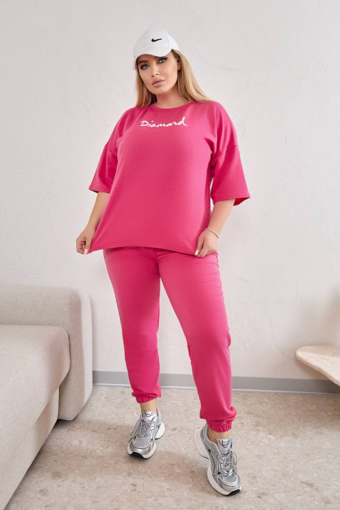 Костюм жіночий "двійка" (футболка+штани), двонитка м. 323 (р: 48-50, 52-54, 56-58) №703148 - 