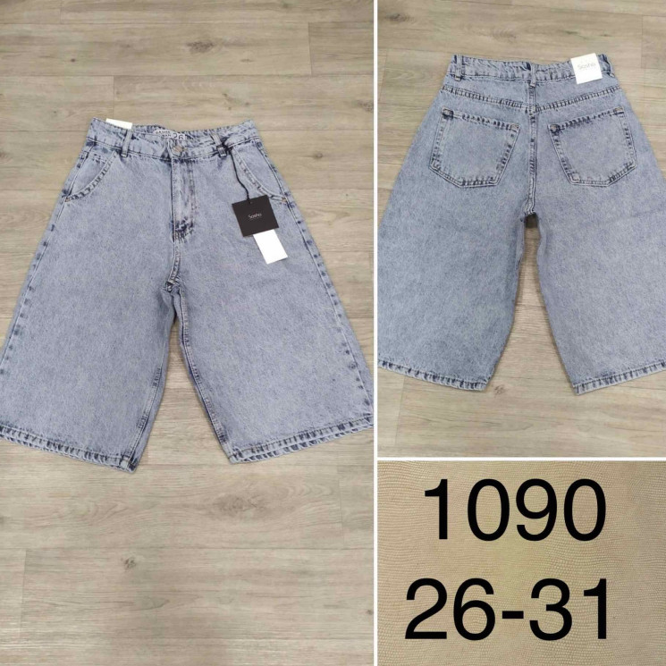 Джинсові Шорти жіночі Бермуди, м.1090, (р: 26-31), в упаковці 6 штук, №751452 - UNO2Uva SER1864