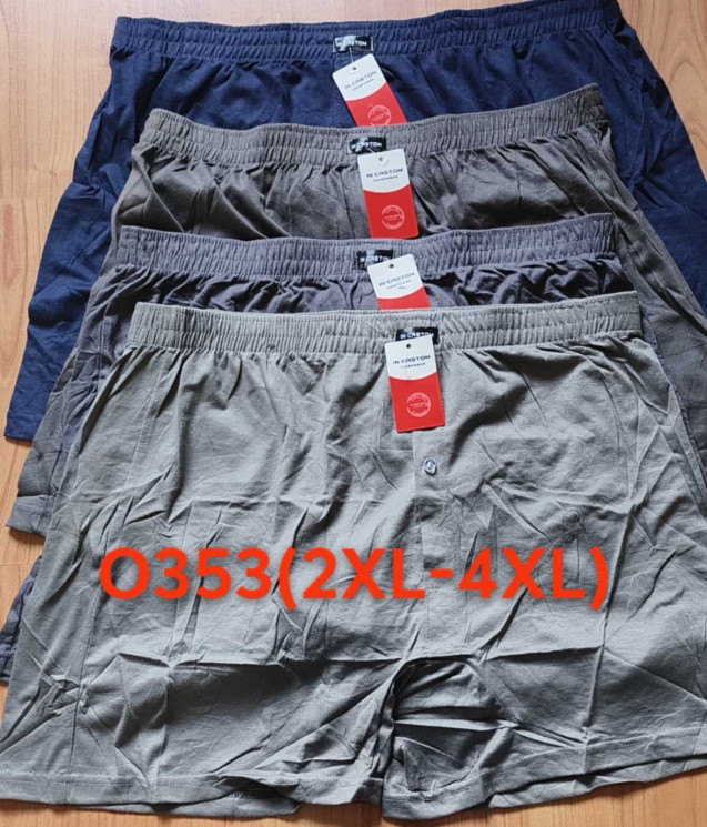 Труси чоловічі, бавовна, м.0353 (розмір: 2XL-4XL), мікс кольорів, в упаковці 24 шт. №332039 - Lilu 230/237