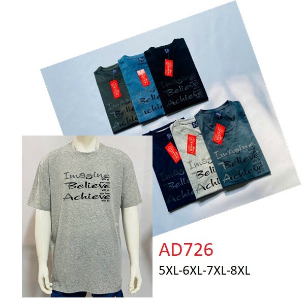 Футболка чоловіча, трикотаж, м.АDD726 (р. 5XL-8XL ), мікс кольорів, в упаковці 5 шт. №329328 - Vanda SE1013