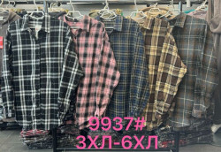 Сорочка жіноча, котон, м. 9937 (Розмір: 3XL-6XL ), 5 кольорів, в упаковці 4 штуки №347528