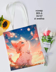 Сумка-шоппер "803-6" коттон (р. 34*37см) №358258