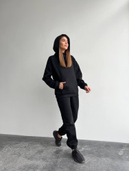 Костюм жіночий з капюшоном, тринитка на флісі м. 688 (р: S-M, L-XL) №805666