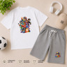 Костюм дитячий футболка+шорти стрейч кулір, трикотаж м.2615 (р.128-152 см) 3 кольора в упаковці 5 штук  №762905 -  Atletik SE507