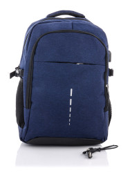 Рюкзак 613 navy з USB р: 43*12*28 см