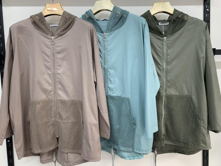 Вітрівка жіноча, котон, м.7840 (р. 3XL-7XL ), 7 кольорів,  в упаковці 5 штук №330147 - 