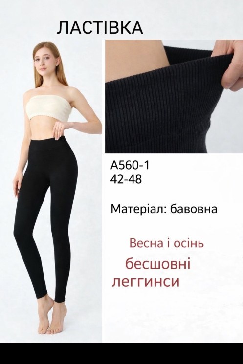 Лосини жіночі, рубчик, м.А560-1 (розмір: 42-48 ), в упаковці 6 штук №343131 - VanKiey 434