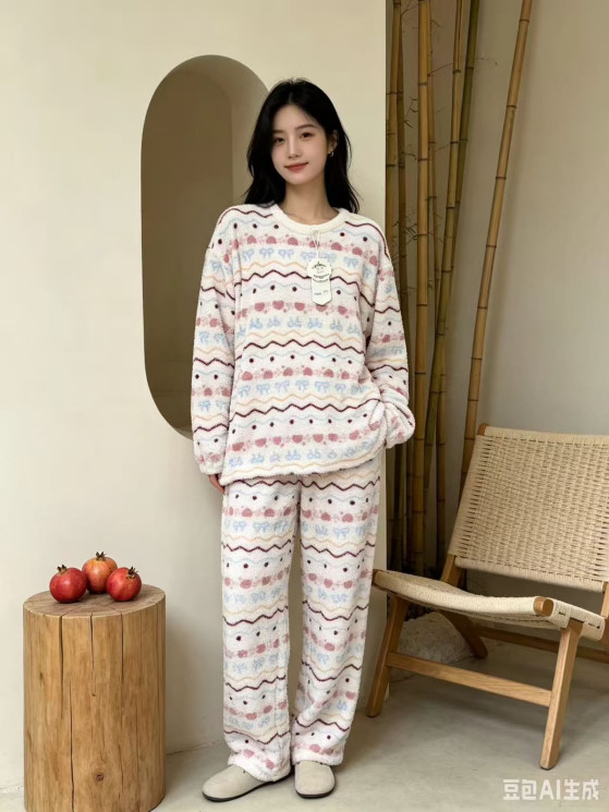 Піжама жіноча махра м.2287.7 (Розмір:XL-2XL) в упаковці 2 штуки №764373 - Ekaterina