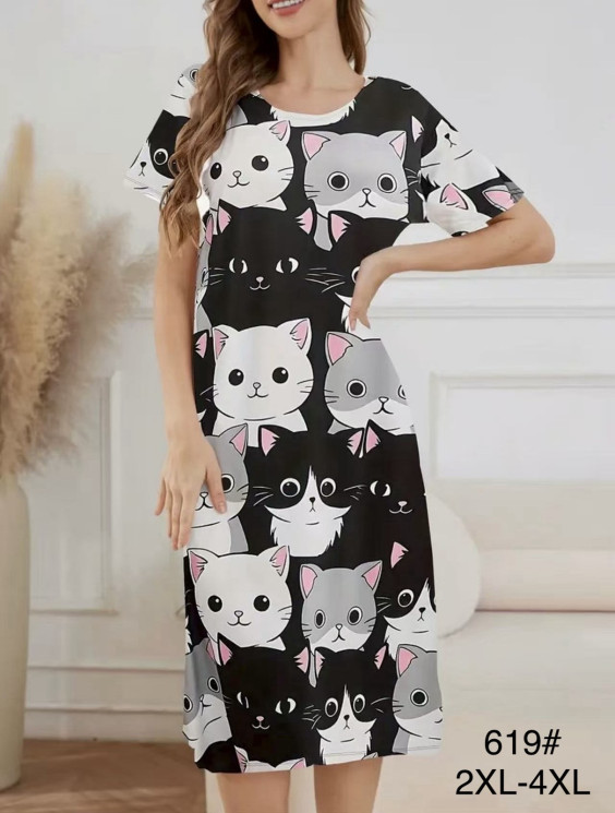 Туніка жіноча, бамбук, м.619 (р. 2XL-4XL), в упаковці 6 штук №344307 - Focus zel 1396