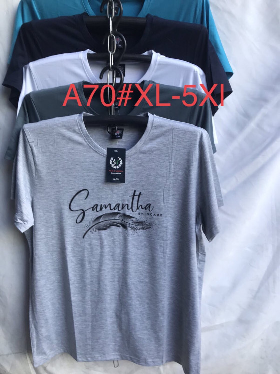 Футболка чоловіча, трикотаж, м.А70 (р. XL–5XL), мікс кольорів, в упаковці 10 штук №325728 - Iris BG/PO436