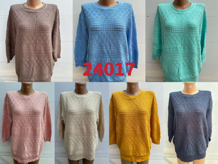Кофта жіноча "24017" (р: 54) 7 кольорів, в упаковці 3 шт. №372180 - Natasha SE669