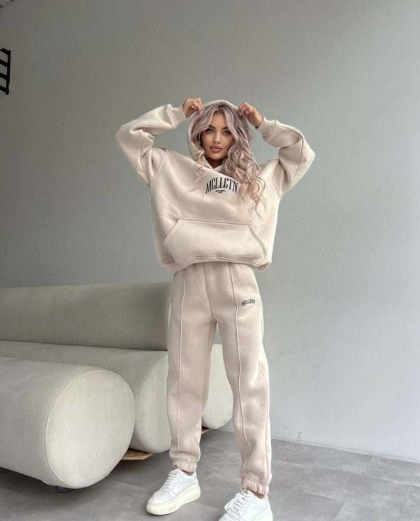 Костюм жіночий, тринитка на флісі, м. 375 (р: 42-48) №705386 - GrandFashion AV4663 м. 375